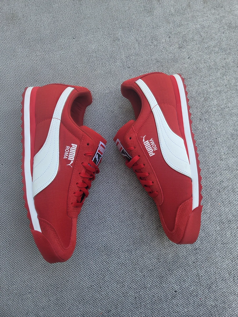 PUMA Roma Red White Suede Nylon Sneakers Men’s Size 10